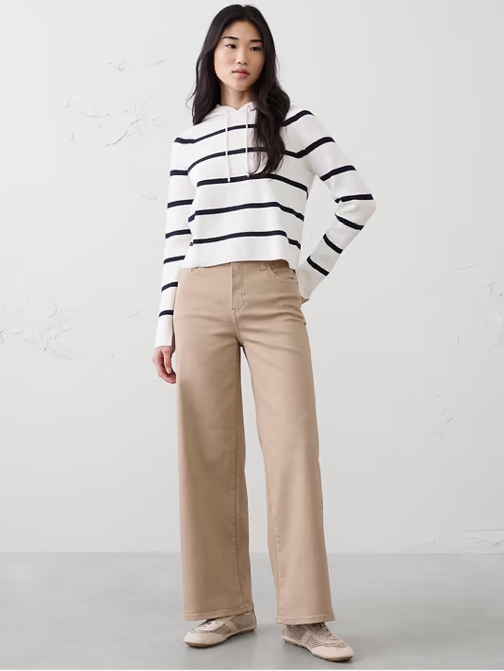 NWT Banana Republic Wide Leg High Rise Jeans in Maverick Tan Size 8 / 29